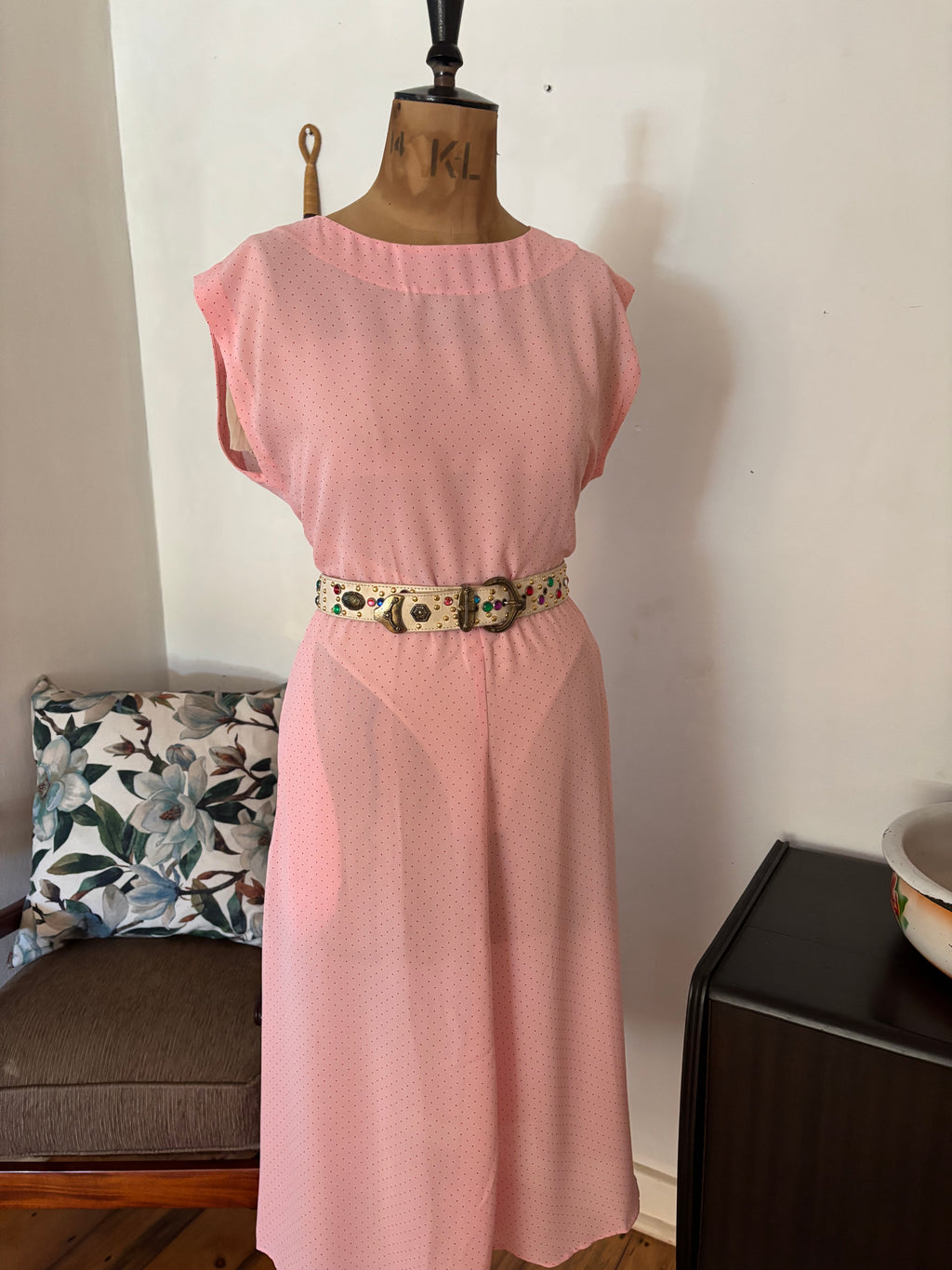 Chiffon Vintage Polkadot Dress