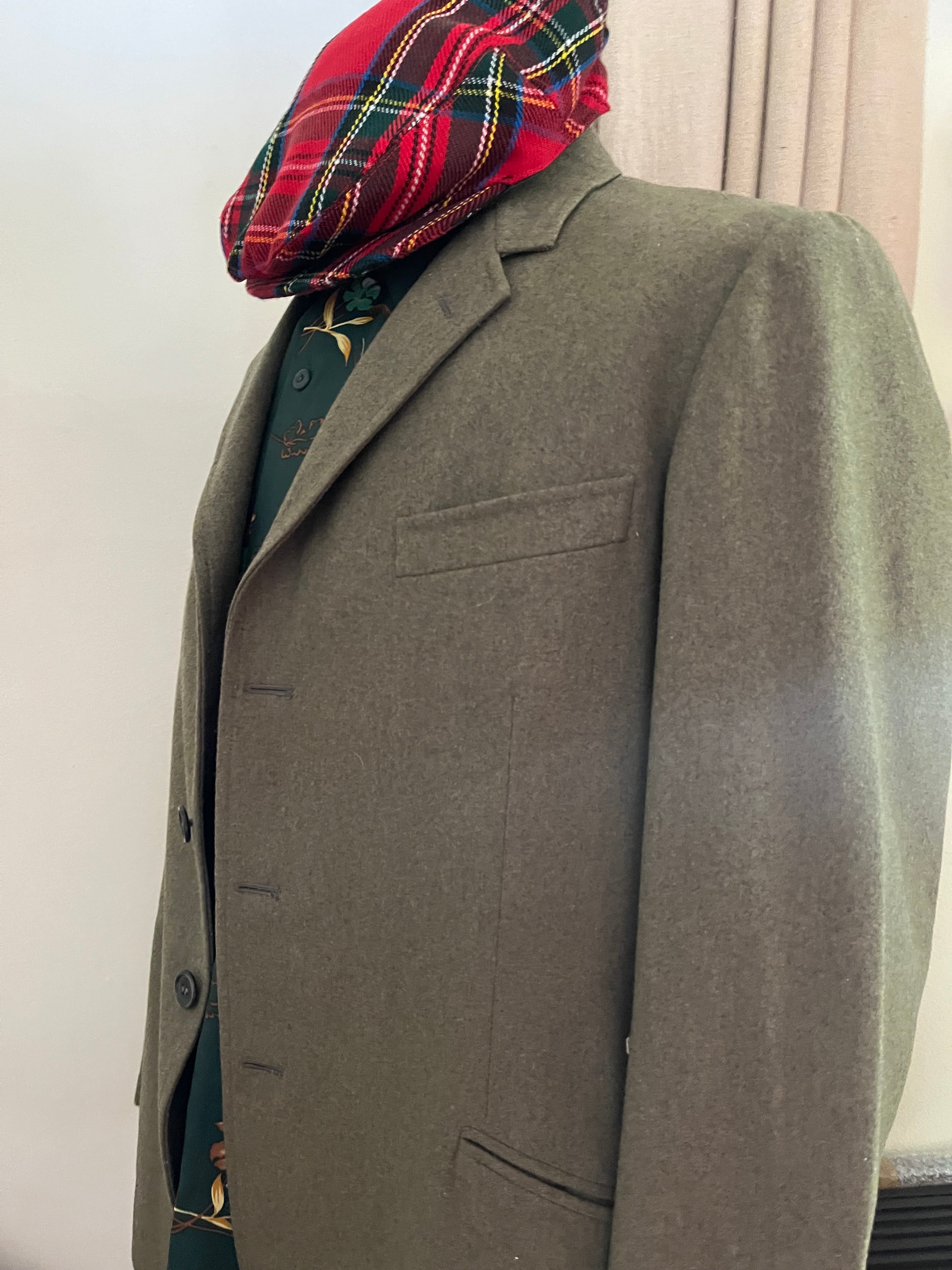 Green Wool Suit Blazer