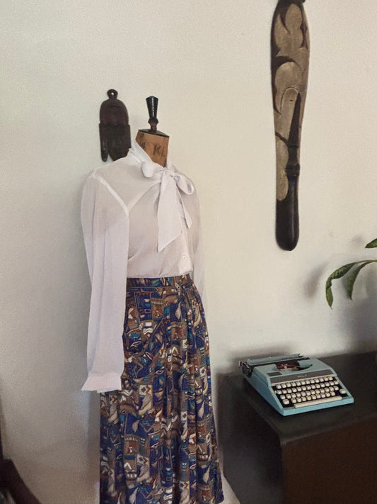 Chiffon Pussybow Vintage Blouse