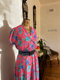 Pink Floral Vintage Summer Dress