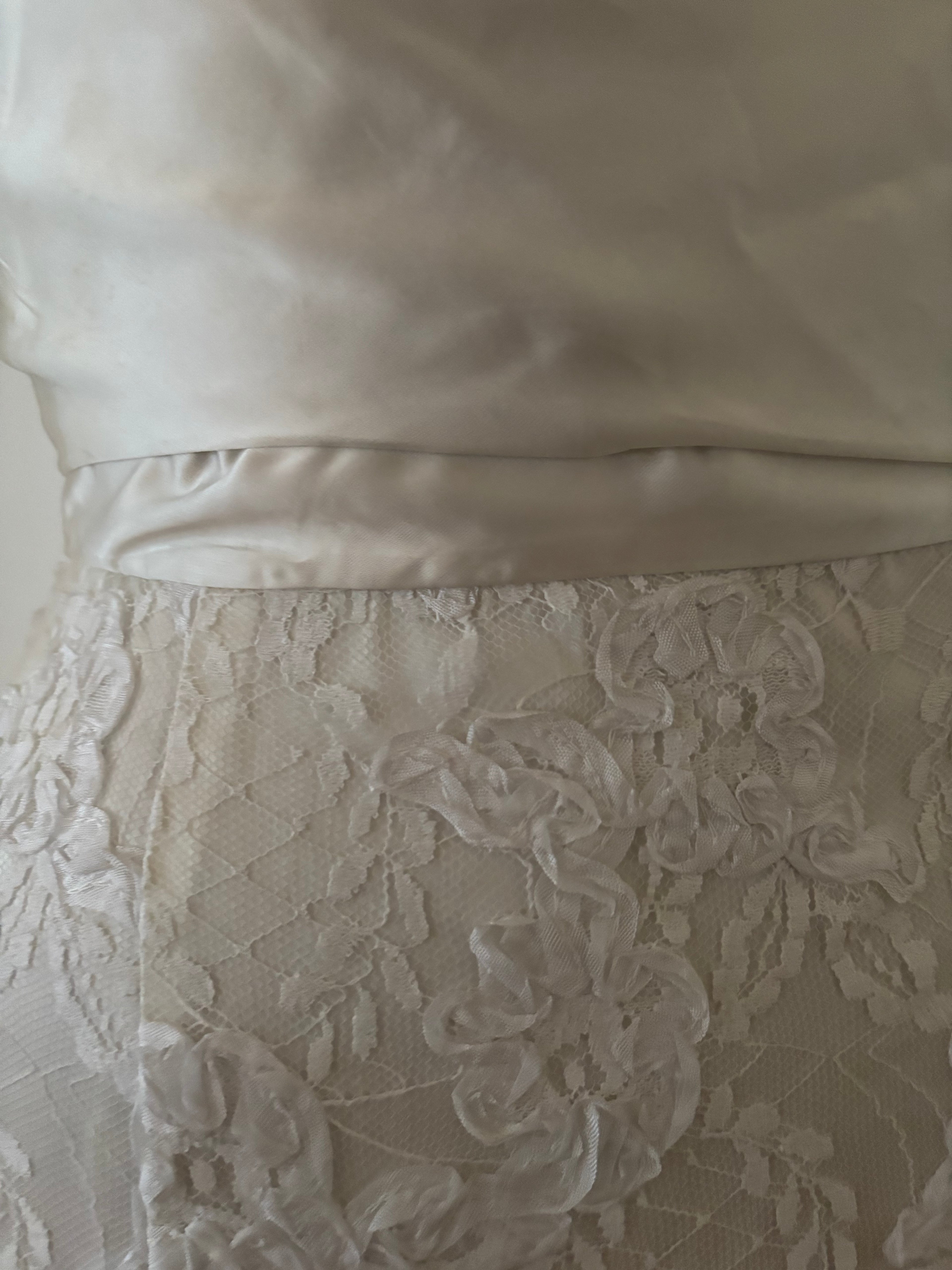Vintage Satin & Lace Wedding Dress with Bolero