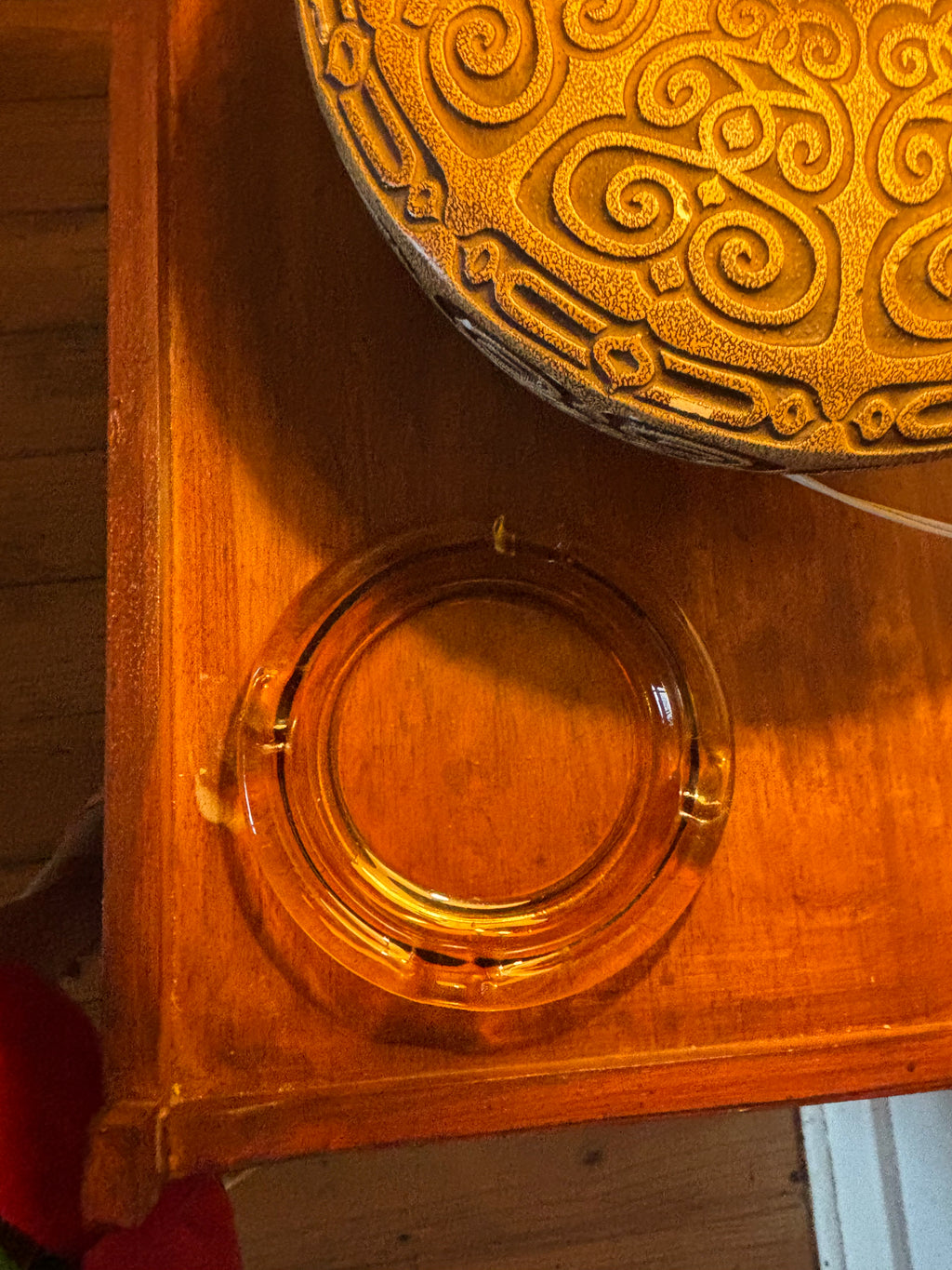 Amber Glass Vintage Ashtray
