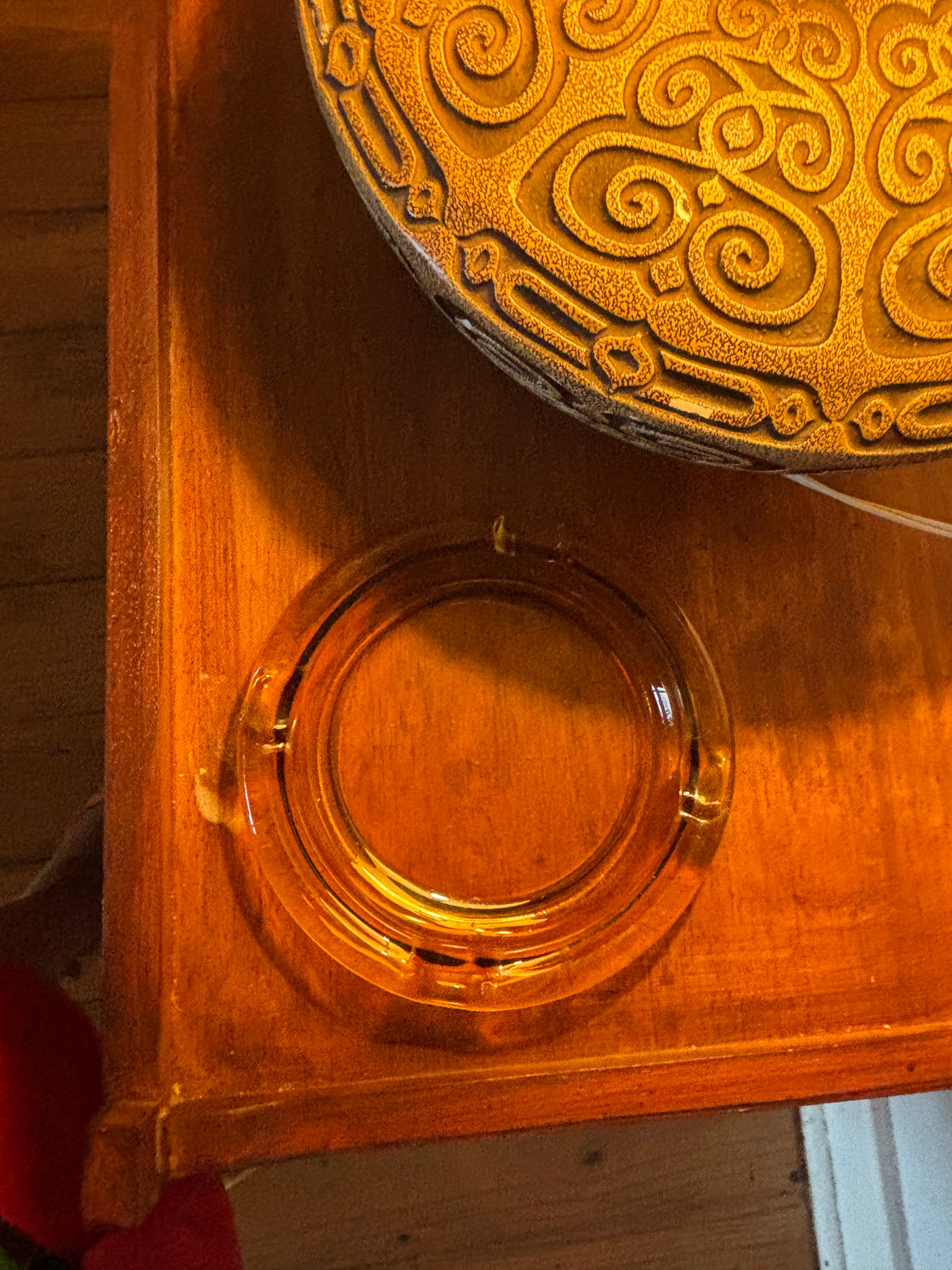 Amber Glass Vintage Ashtray