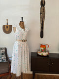 White Polkafot vintage dress