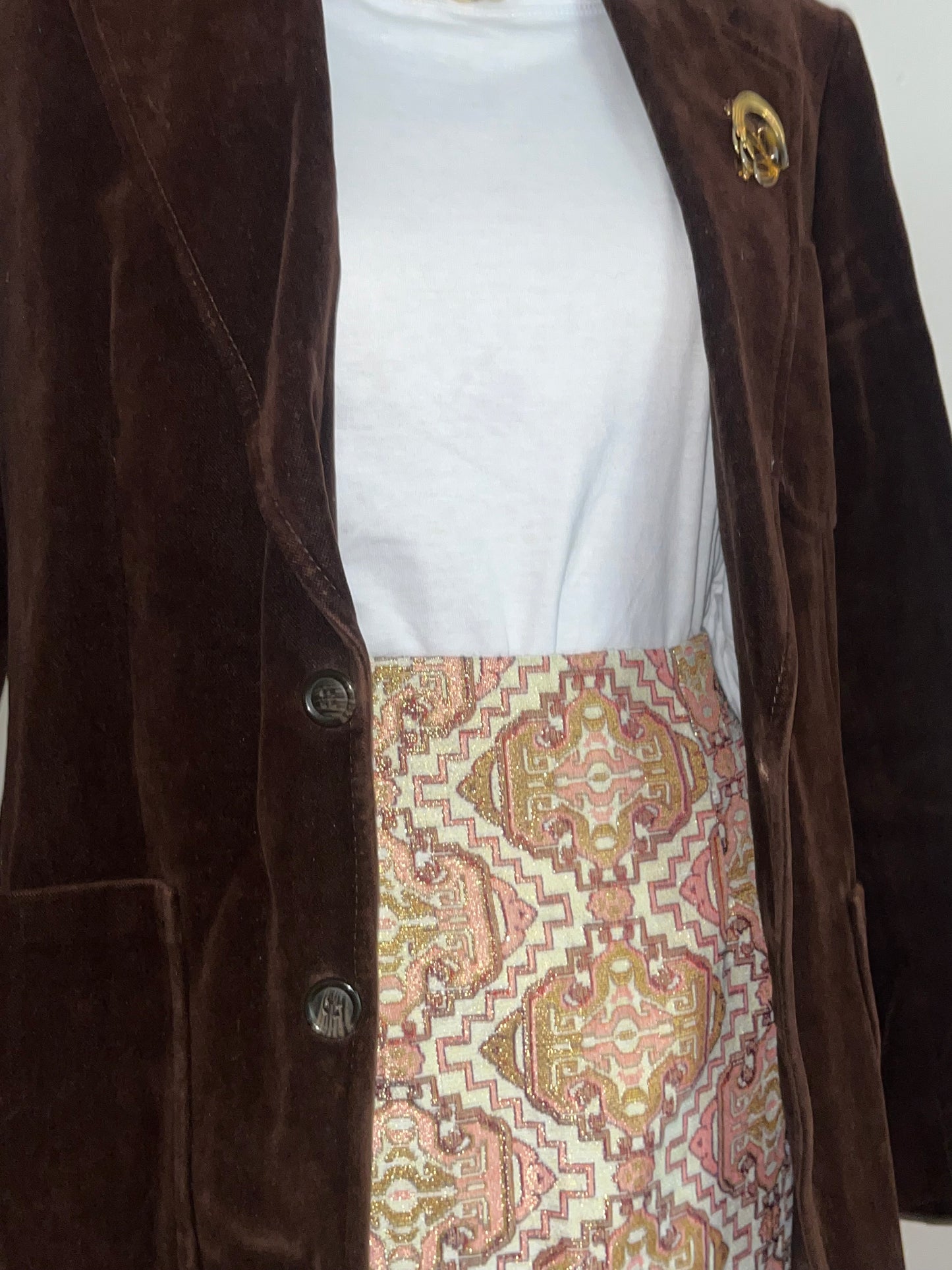 Brown Velvet Vintage Blazer