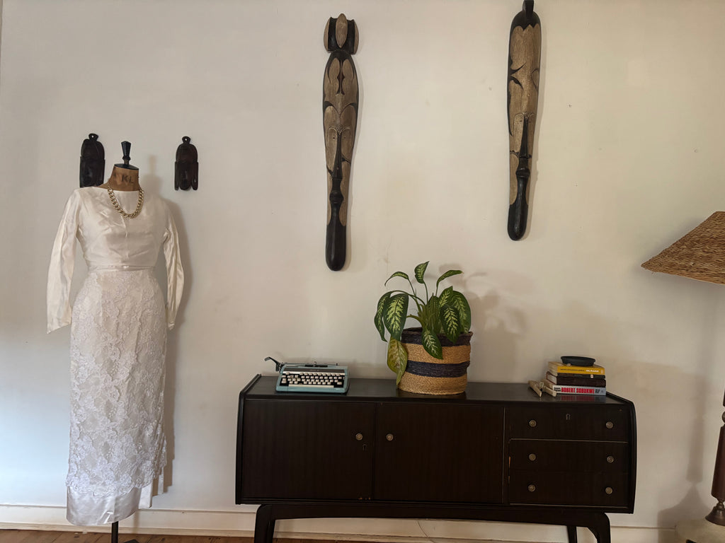 Vintage Satin & Lace Wedding Dress with Bolero