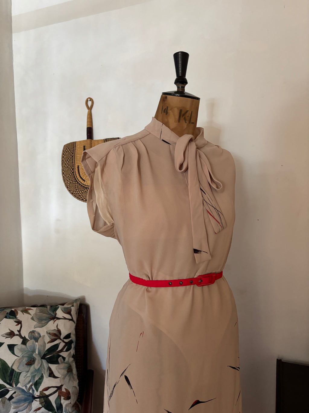 Pussybow Chiffon Vintage Dress