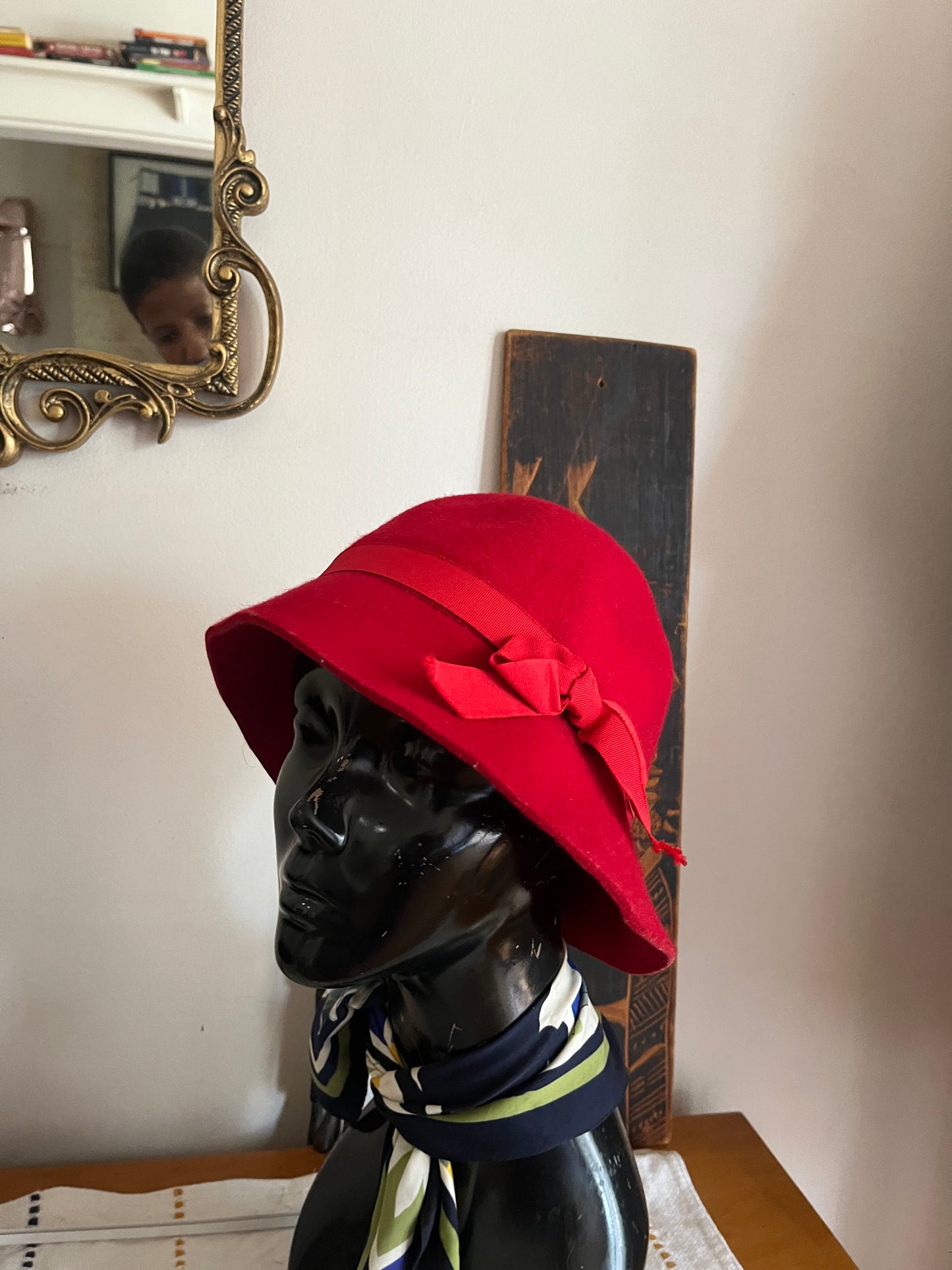 Red Vintage Felt Hat