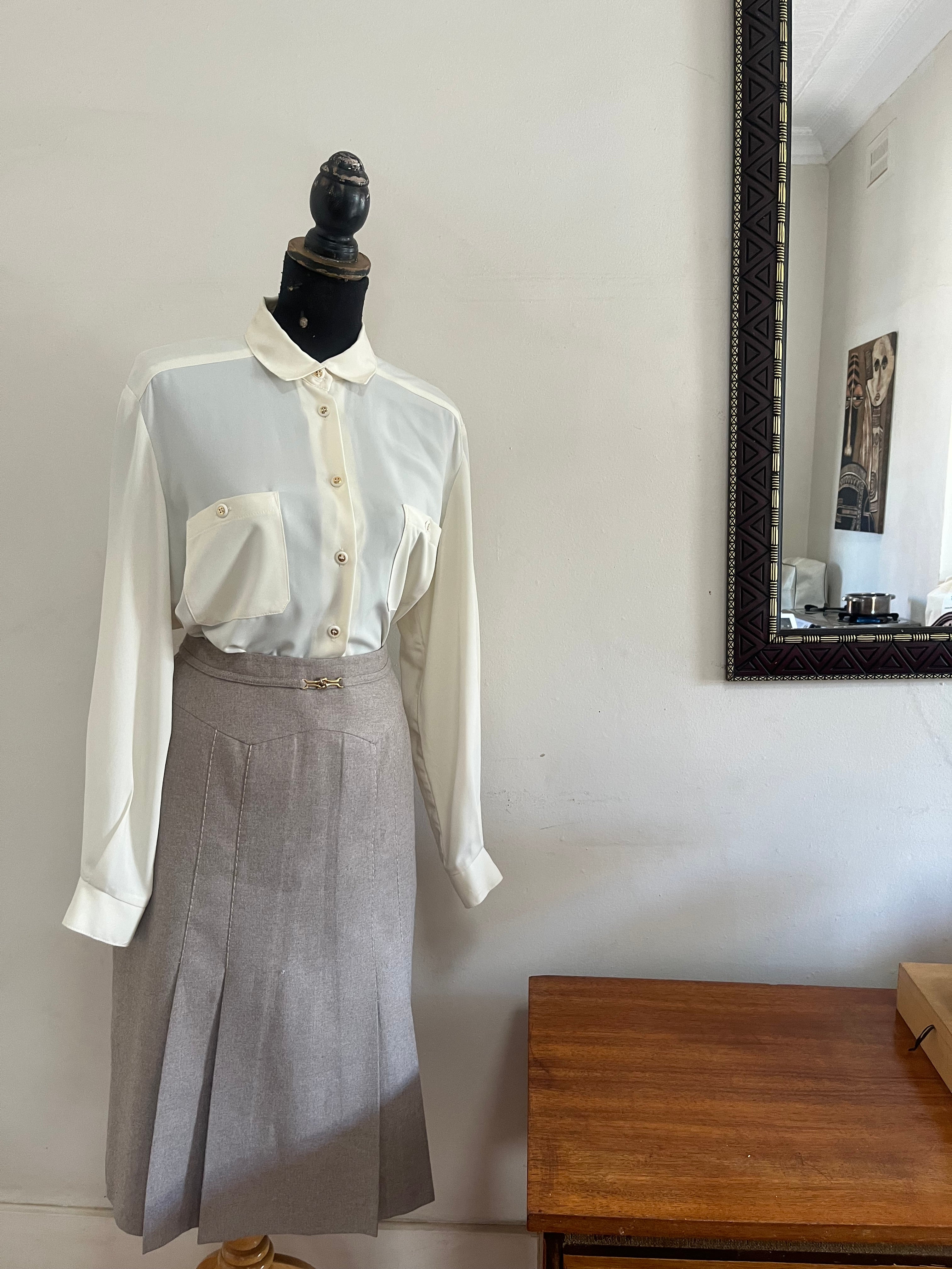 Oatmeal vintage winter skirt
