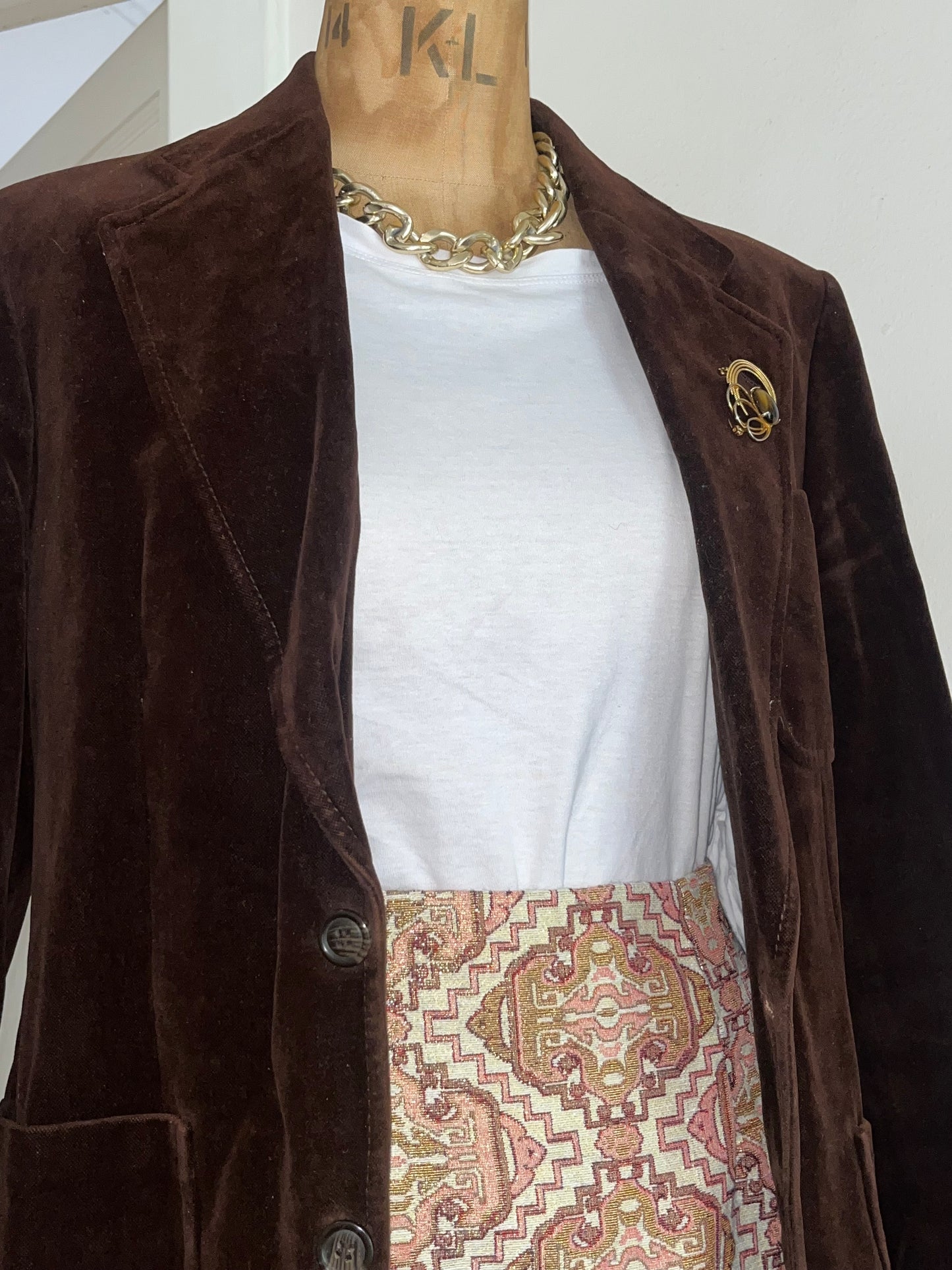 Brown Velvet Vintage Blazer