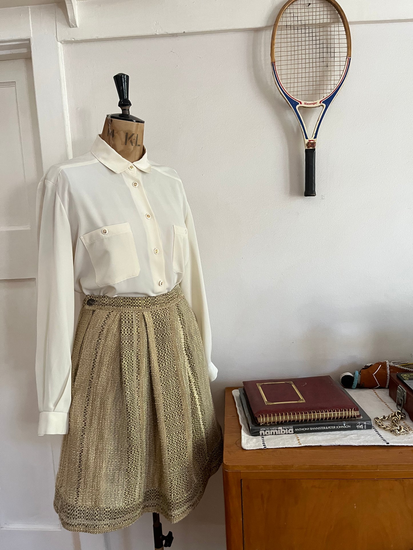 A-Line Vintage Gold Skirt