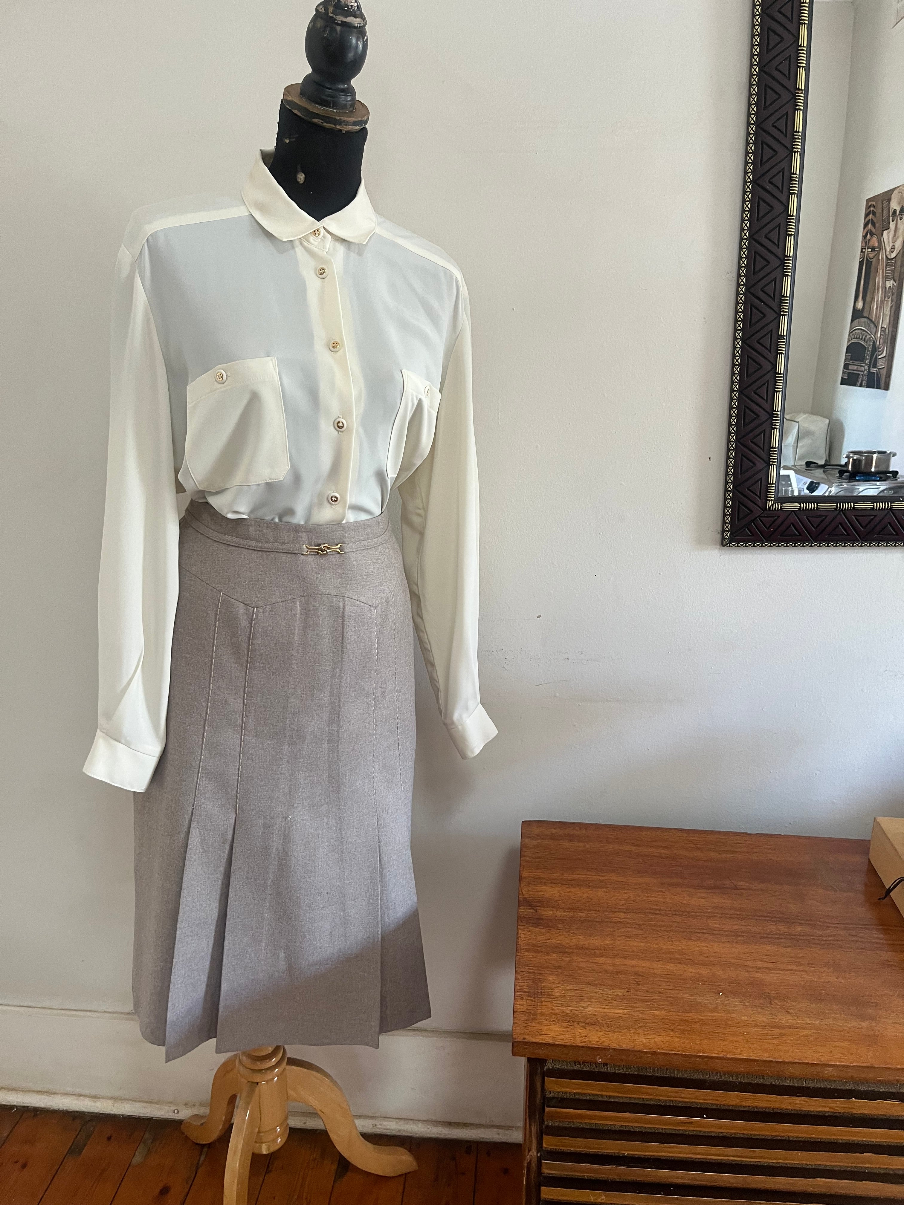 Oatmeal vintage winter skirt