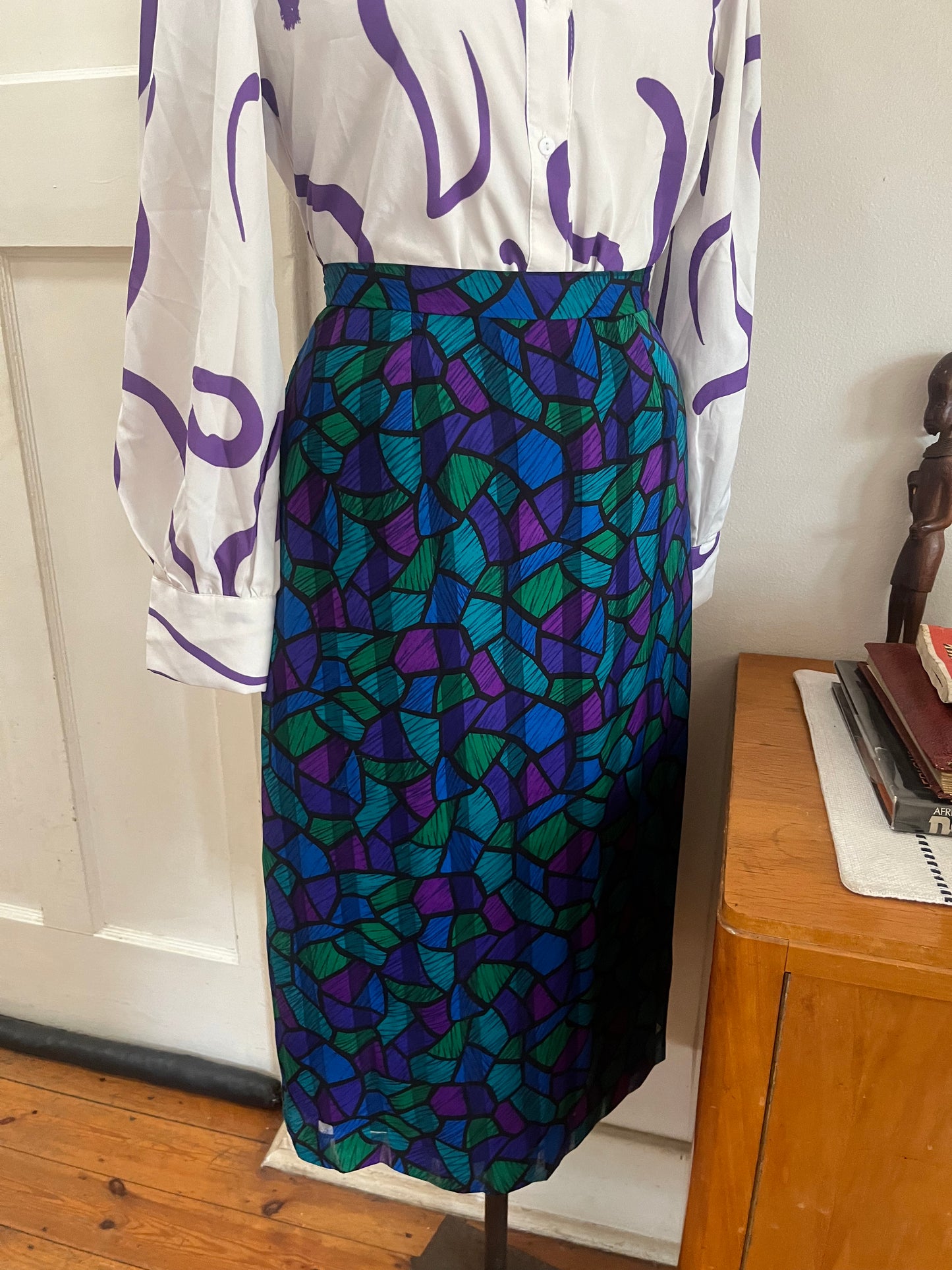 Kaleidoscope Print Skirt