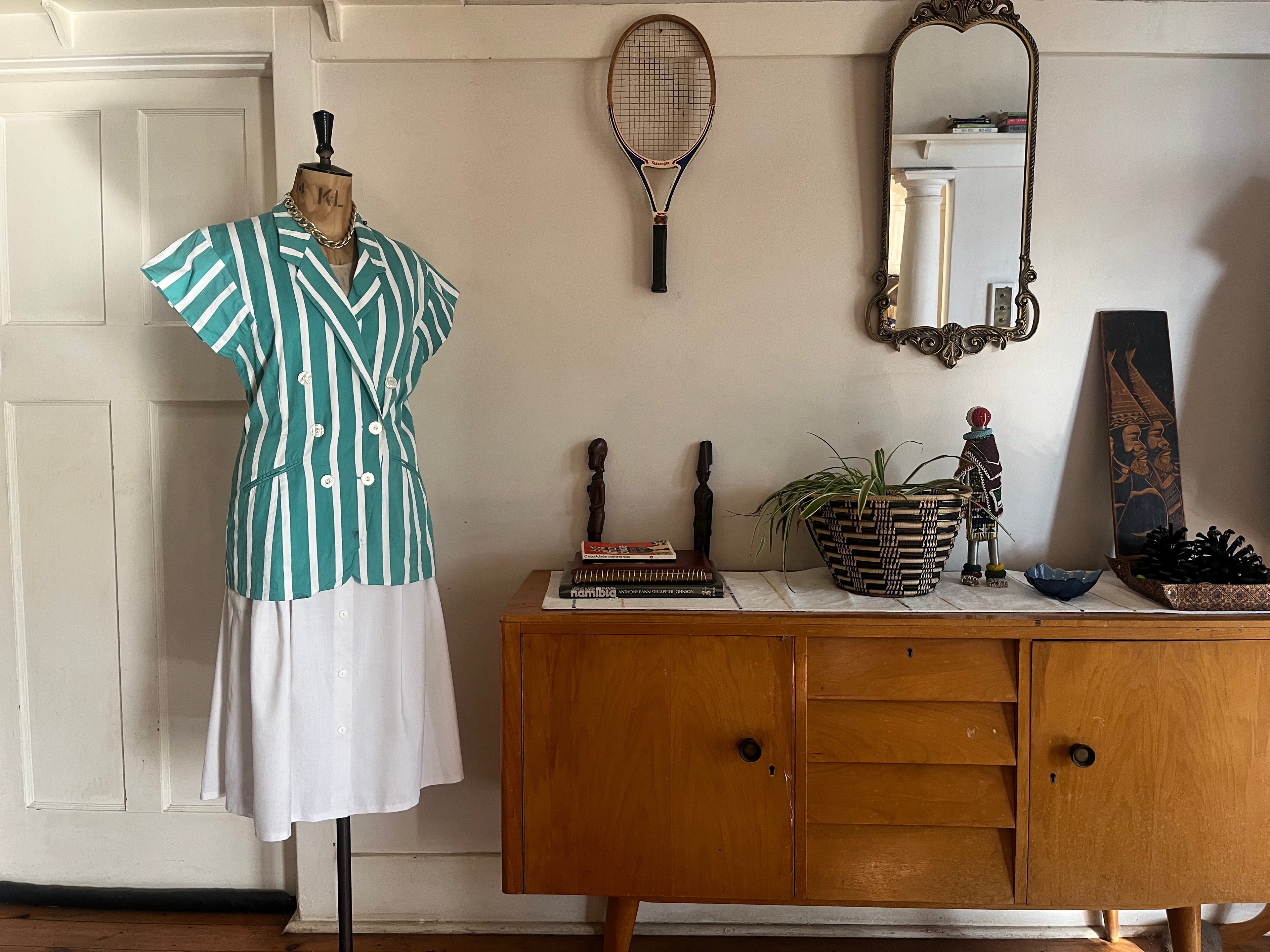 Pleated White Vintage Skirt