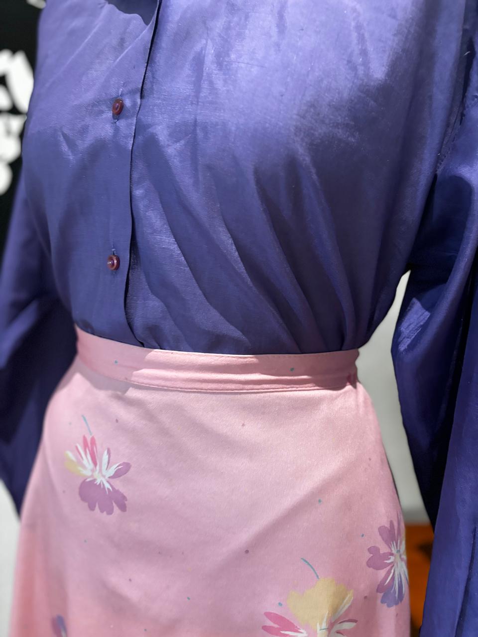 Pringle Purple Silk Shirt