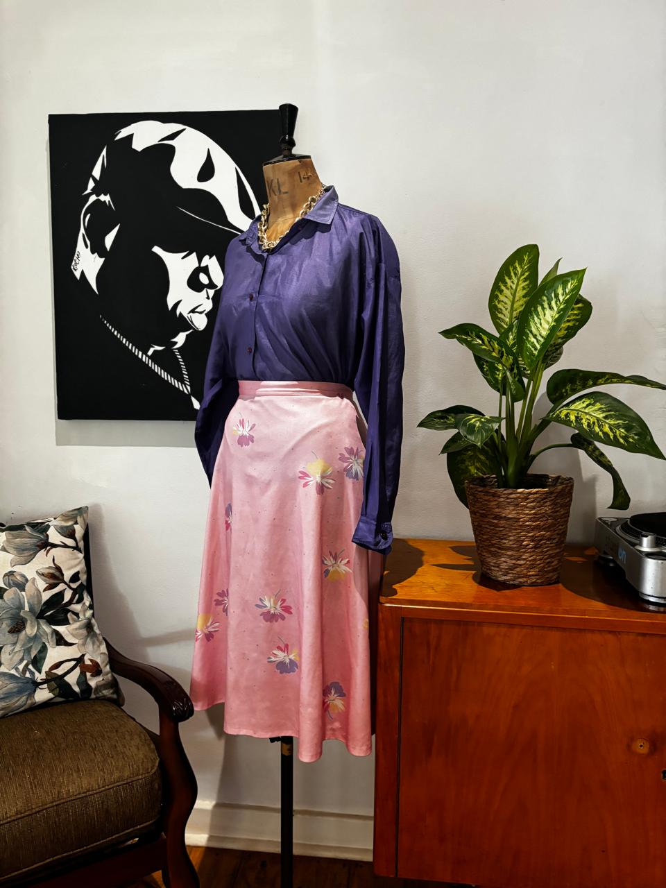Flora Vintage Summer A-Line Skirt
