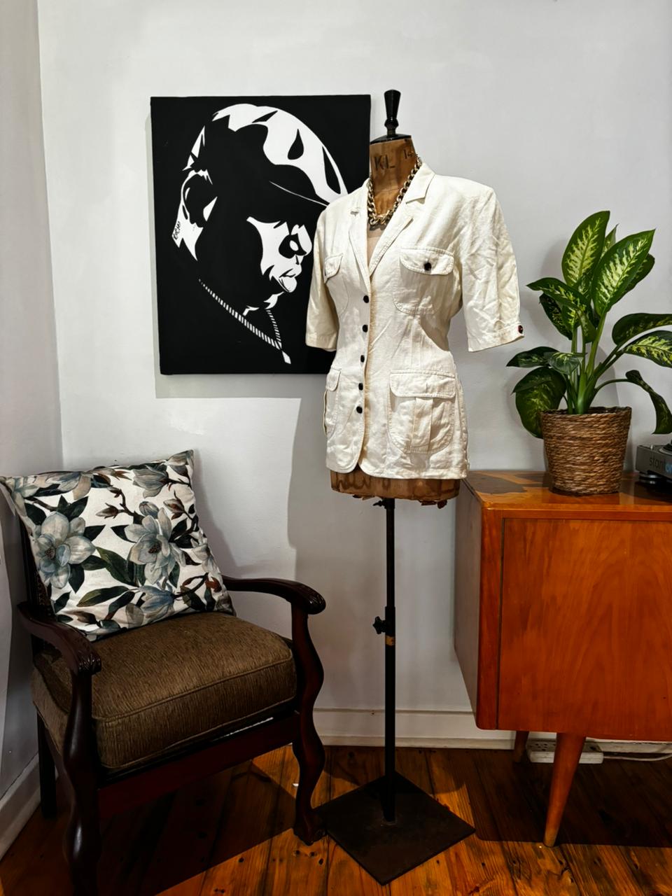 Vintage Linen Safari Jacket