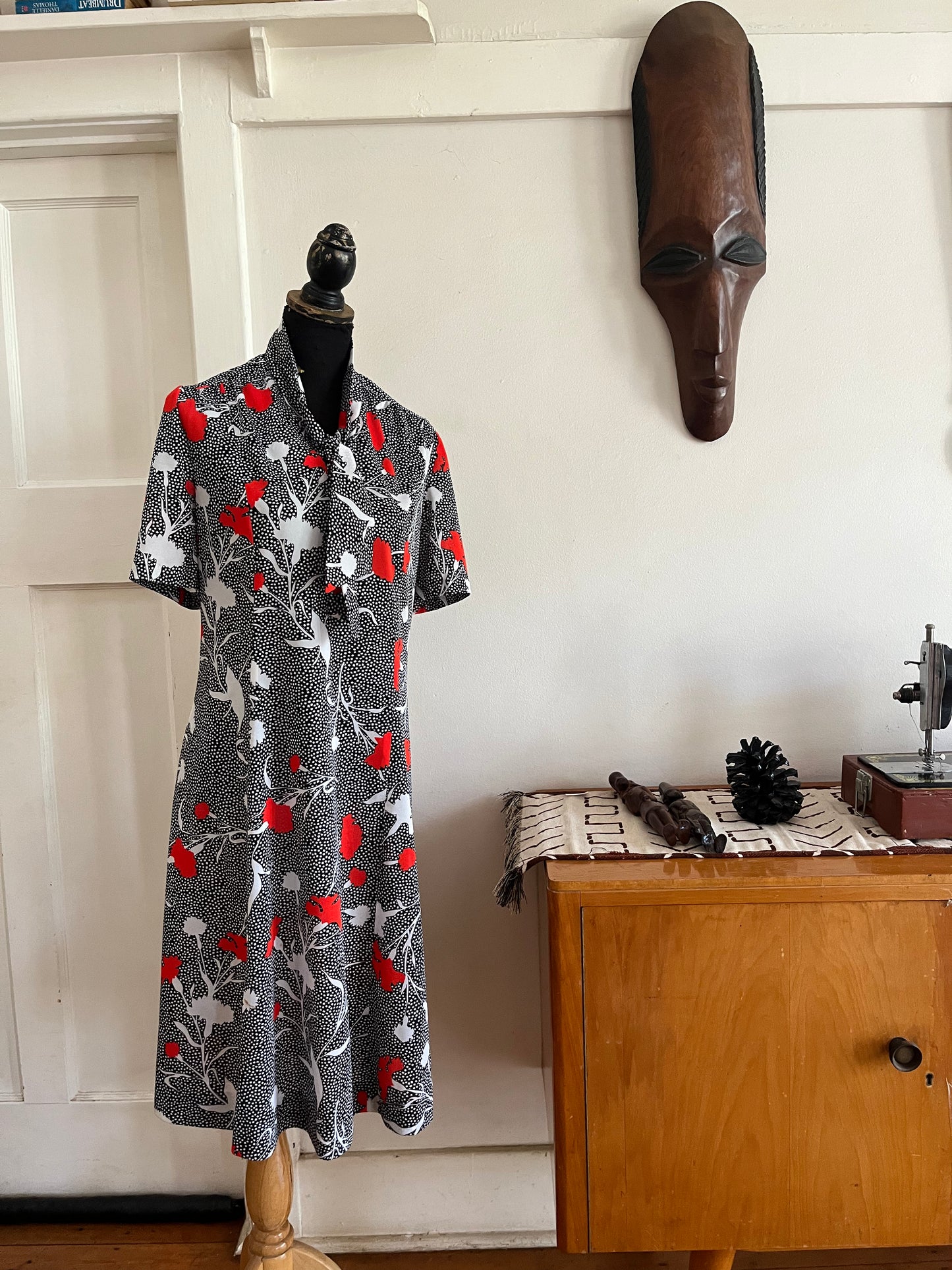 Floral Dotted Vintage Dress