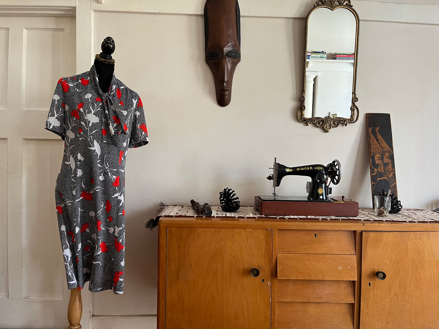 Floral Dotted Vintage Dress