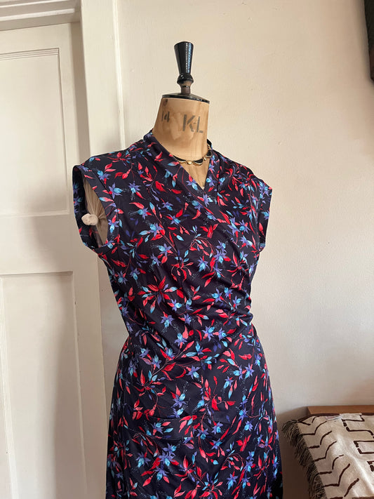 Print Vintage Wrap Dress