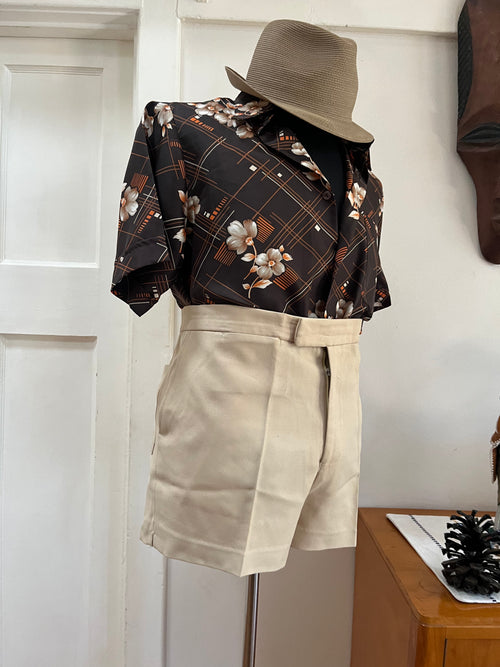 Beige Vintage Safari Suit