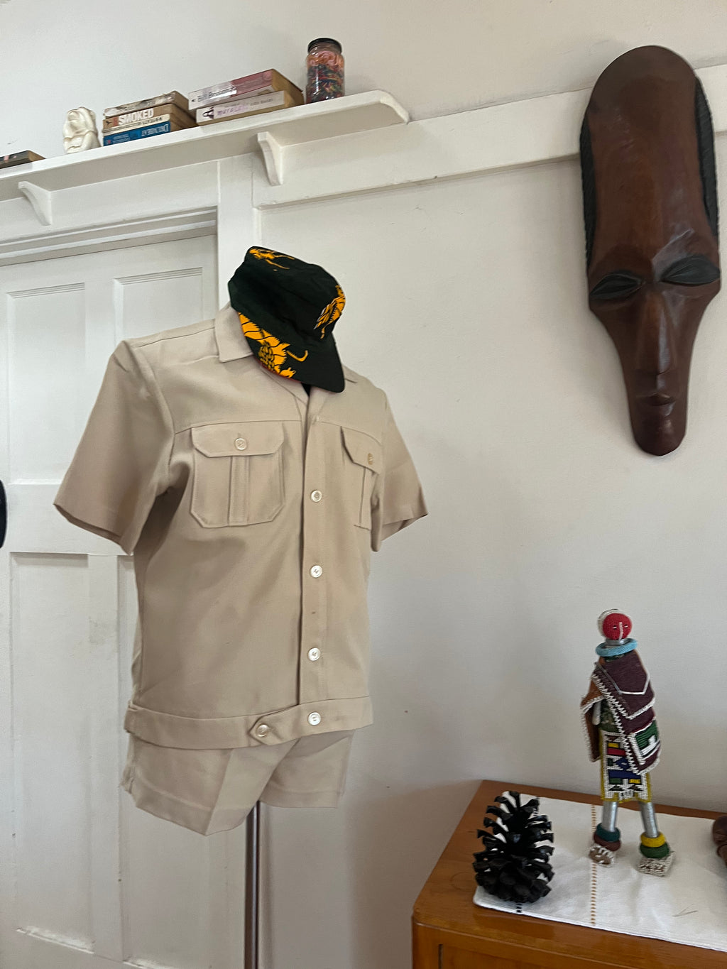 Beige Vintage Safari Suit