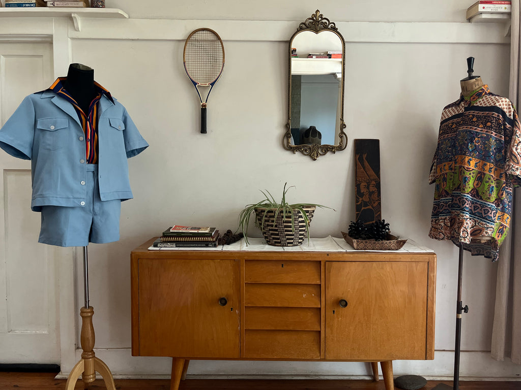 Blue Vintage Safari Suit