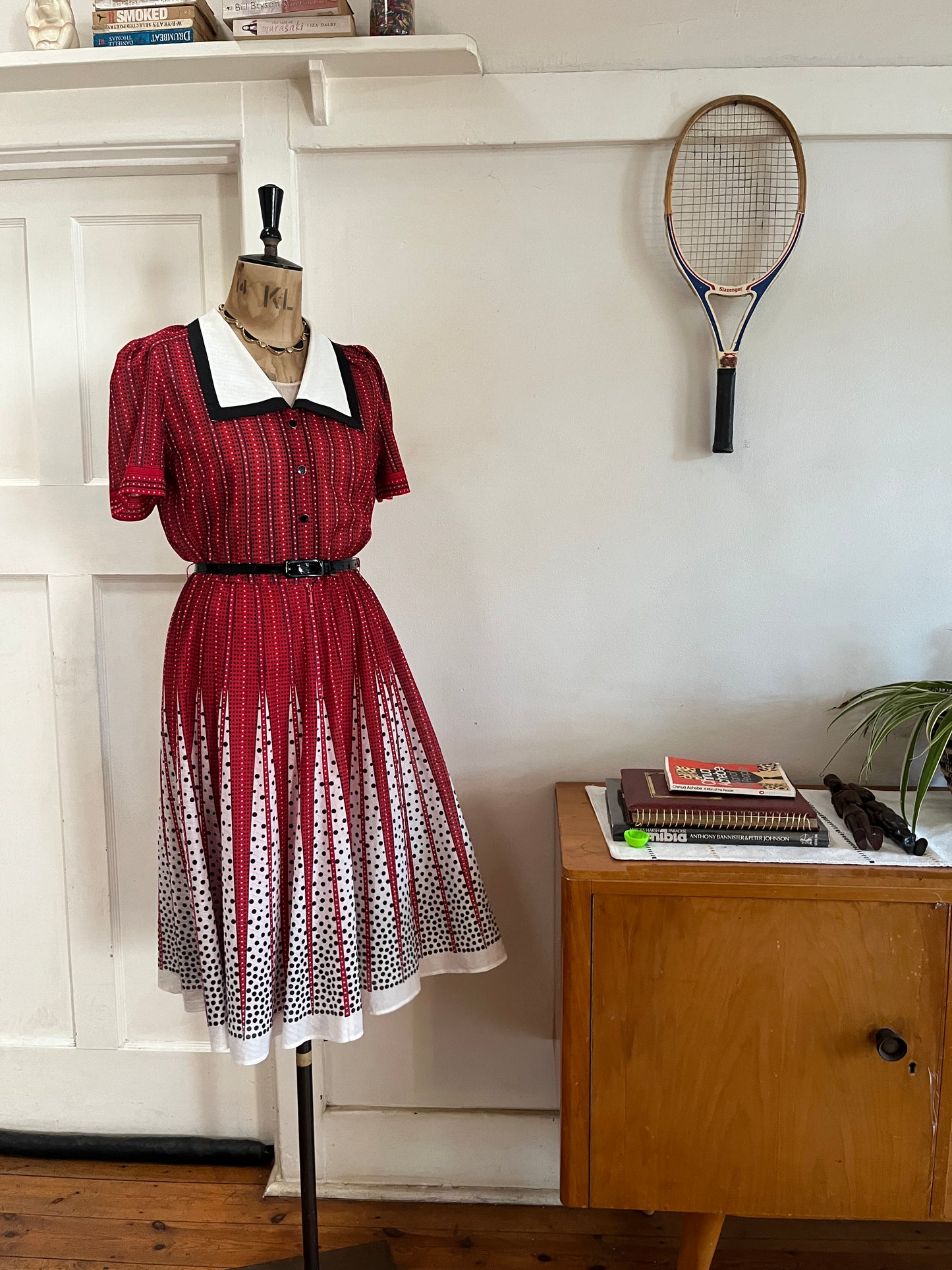 Polkadot Vintage Chiffon Dress
