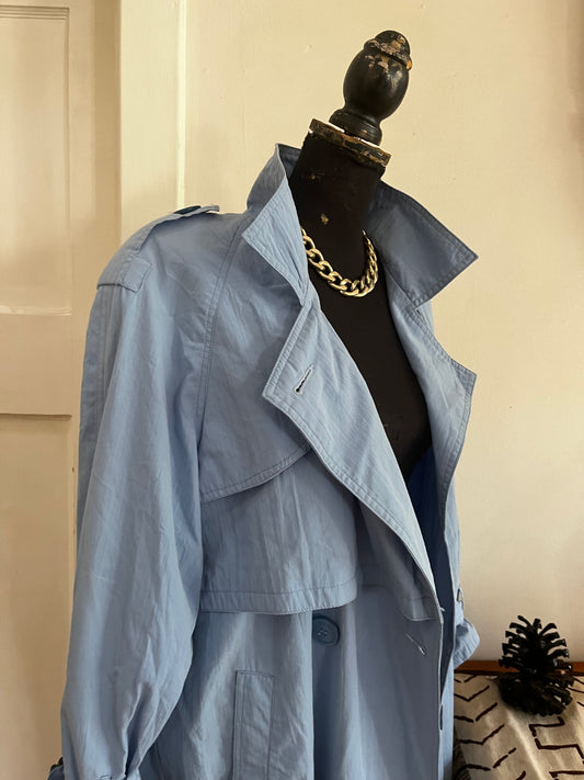 Powder Blue Trench Coat