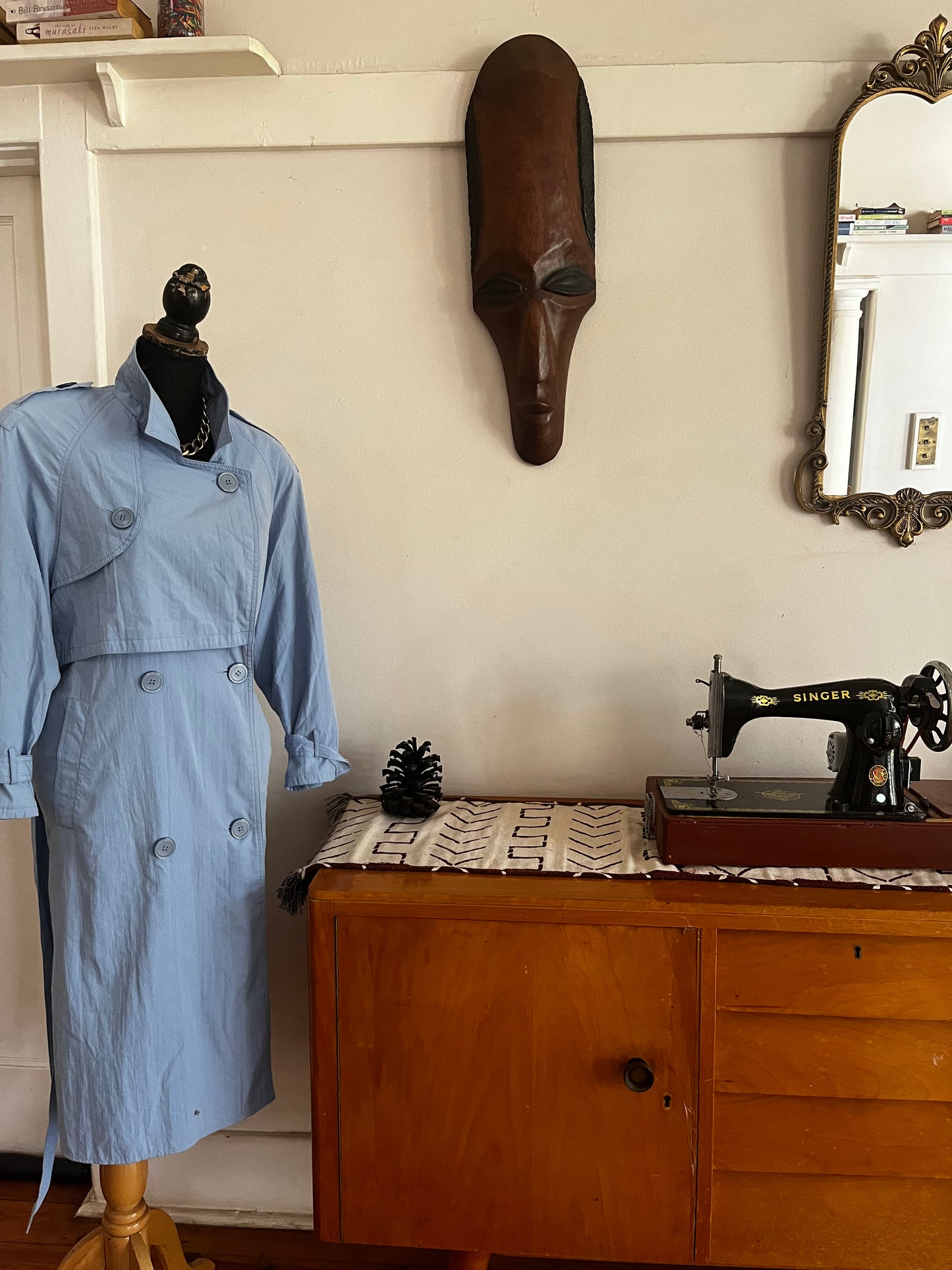 Powder Blue Trench Coat