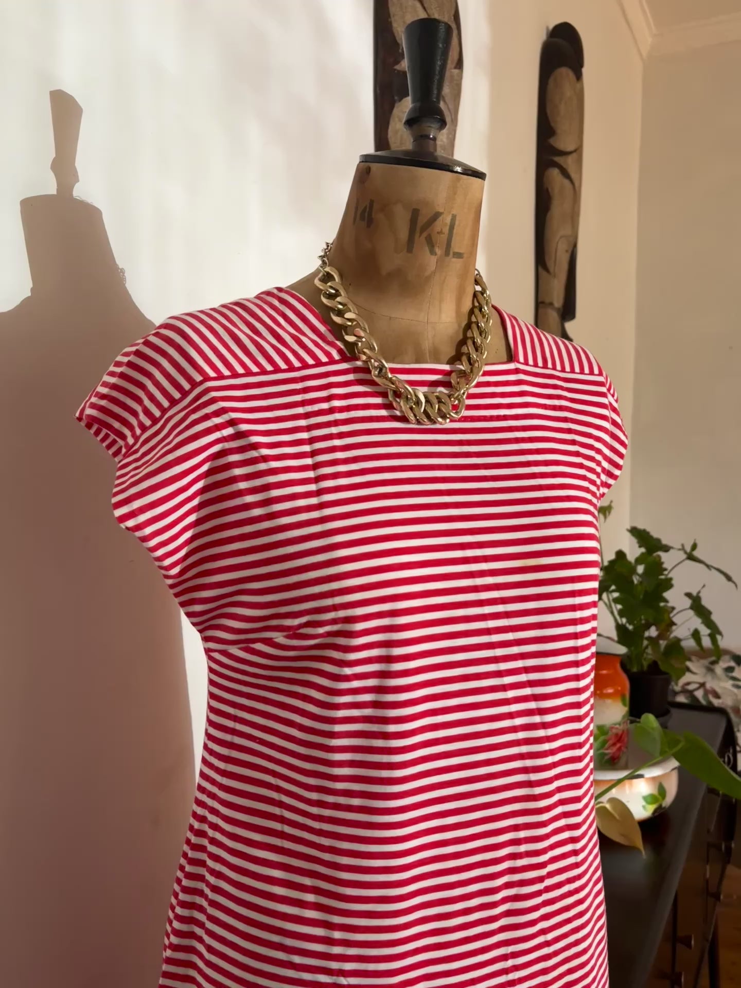 Dropwaist Striped Vintage Dress