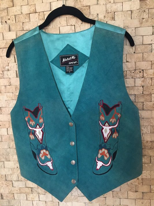 Vintage Turqoise Waistcoat