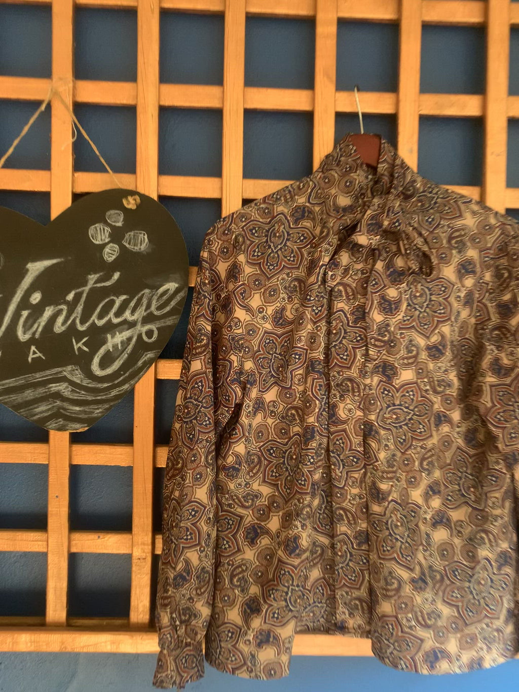 Paisley Print Pussybow Blouse
