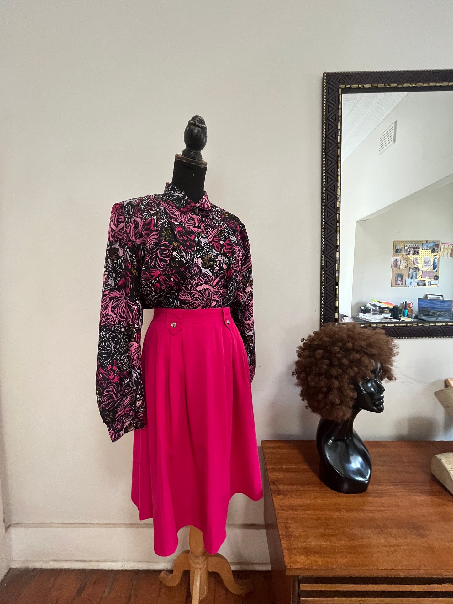 Fuchsia Pink Skirt