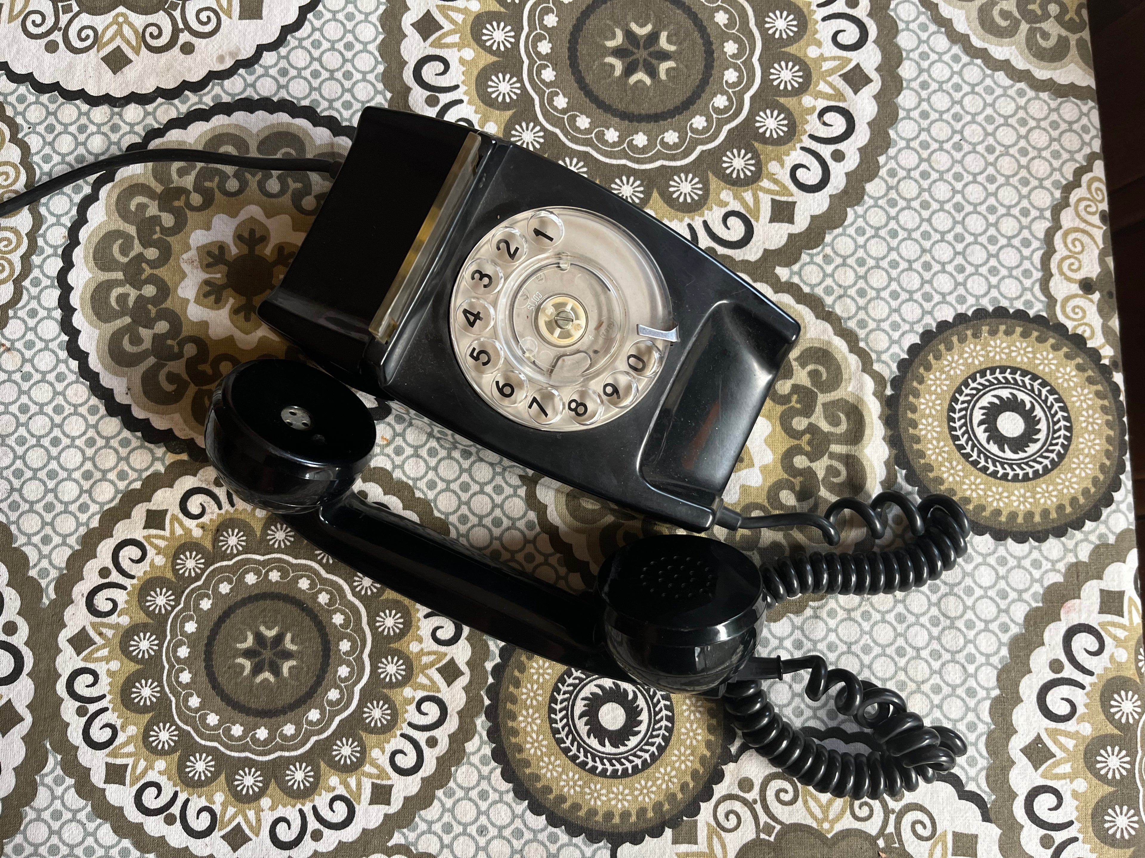 Black Vintage Landline Telephone