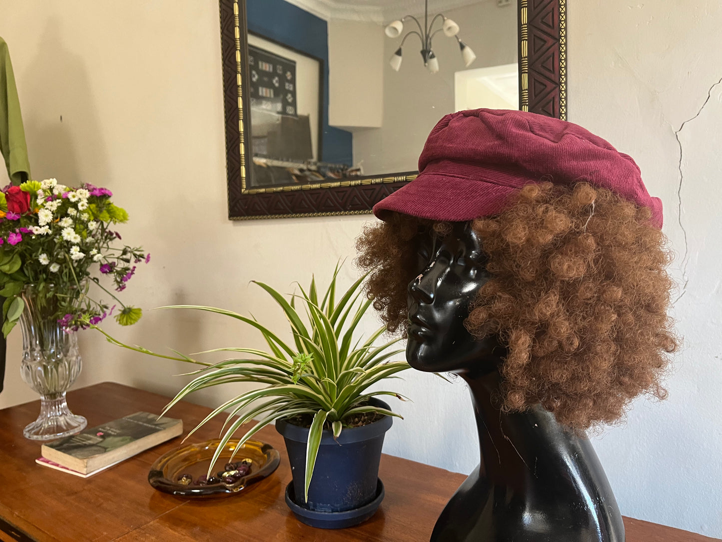 Maroon Corduroy Cap