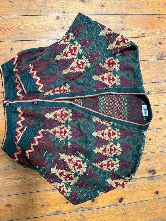 Print Wool Cardigan