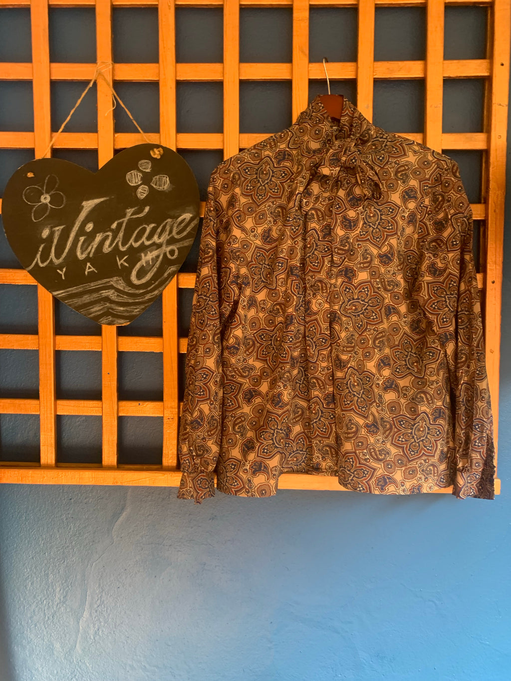 Paisley Print Pussybow Blouse