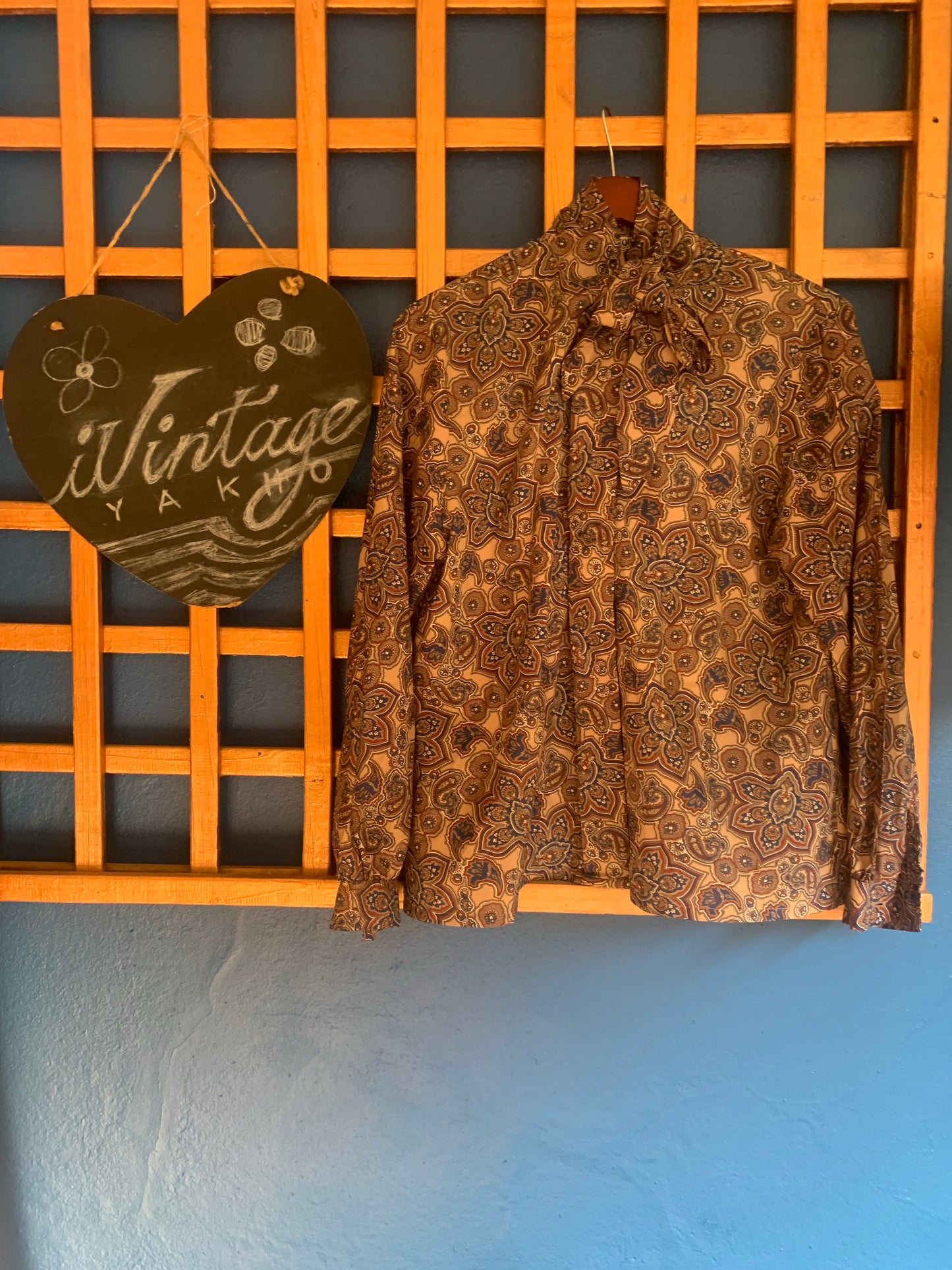 Paisley Print Pussybow Blouse