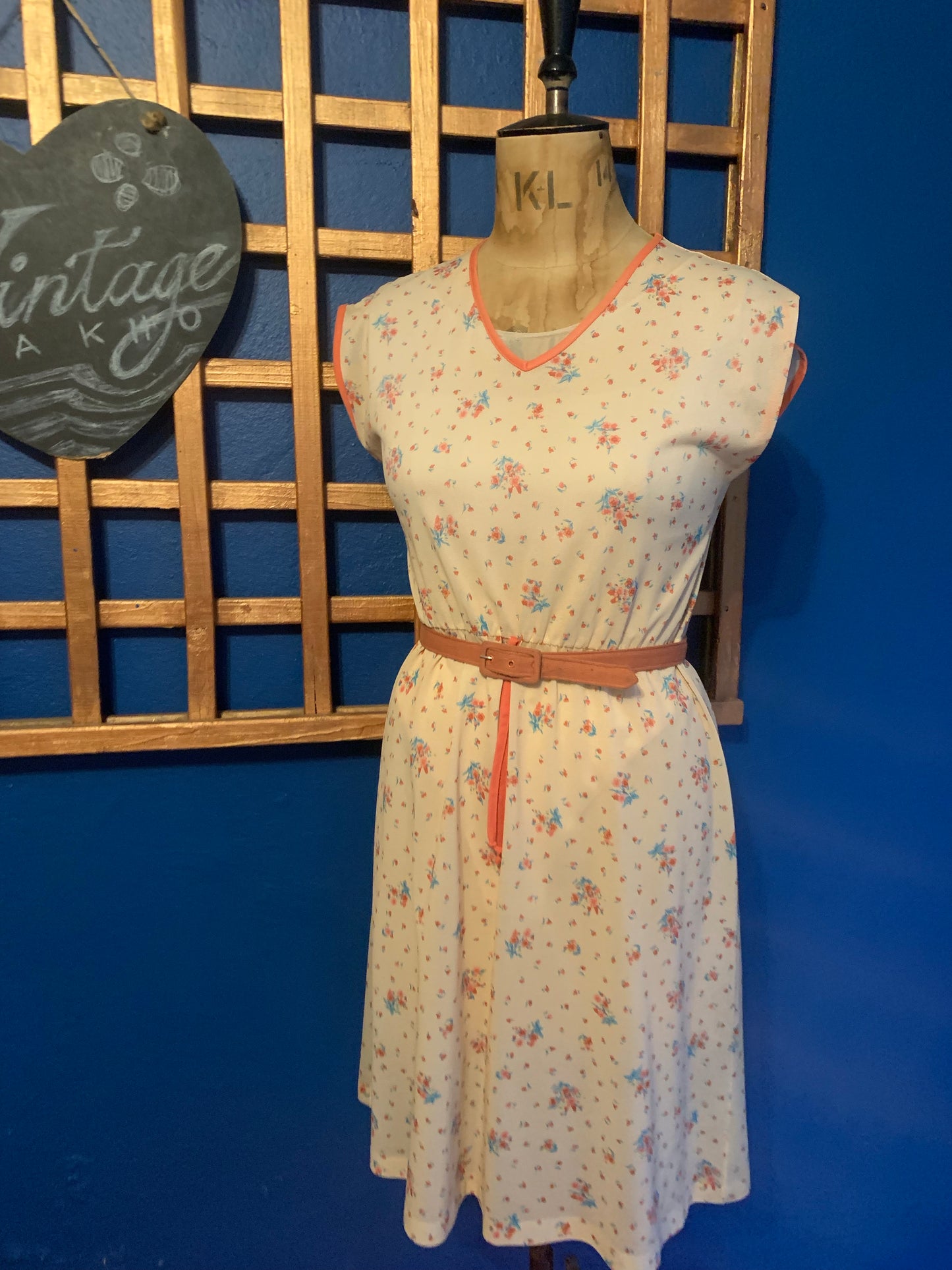 Peach Floral Summer Dress
