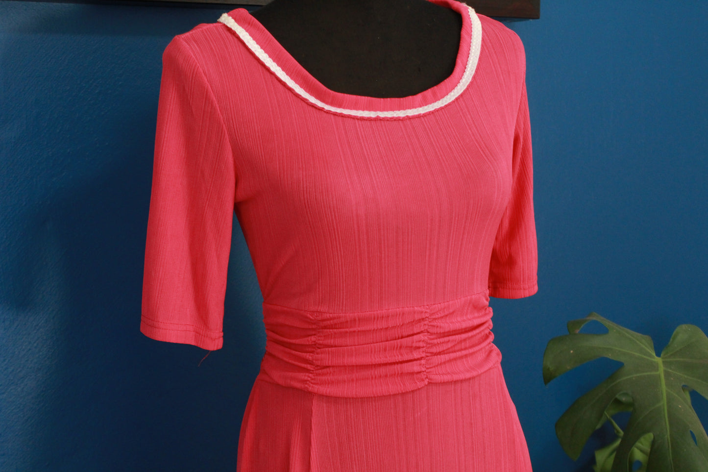 Vintage short sleeved pink dress