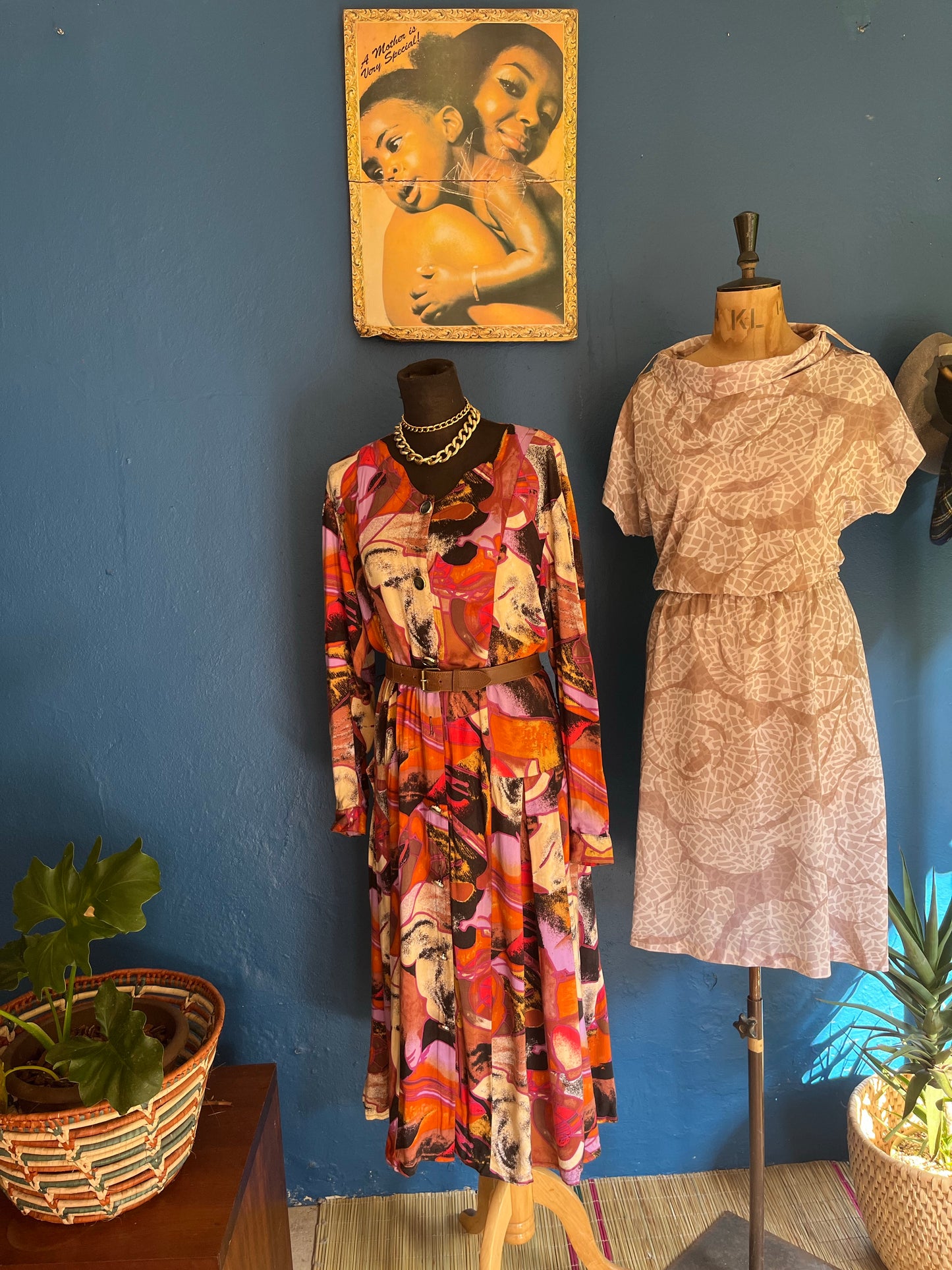 Bold Print 90s Dress