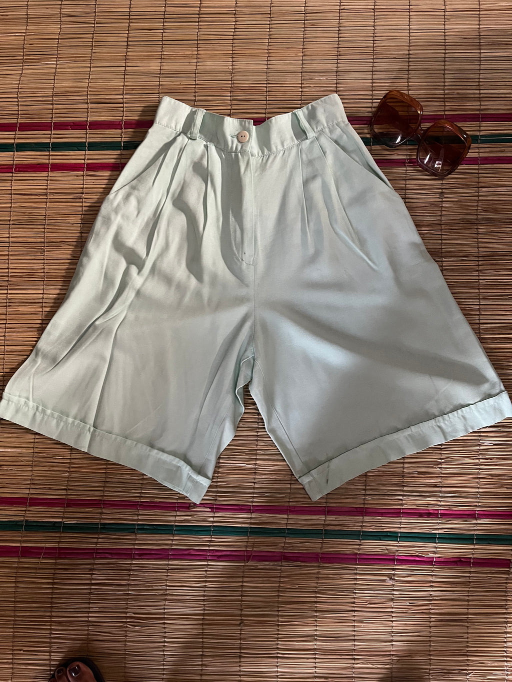 Light Green Highwaist Shorts