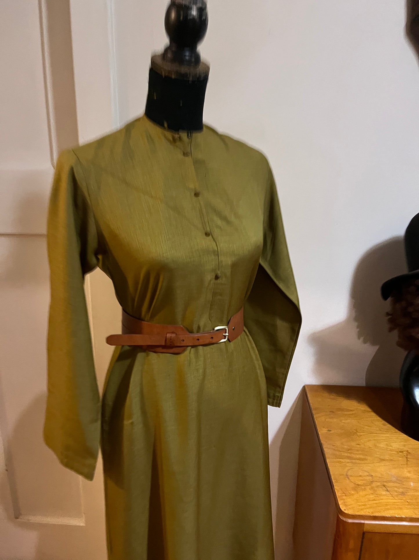 Olive Green Safari Dress
