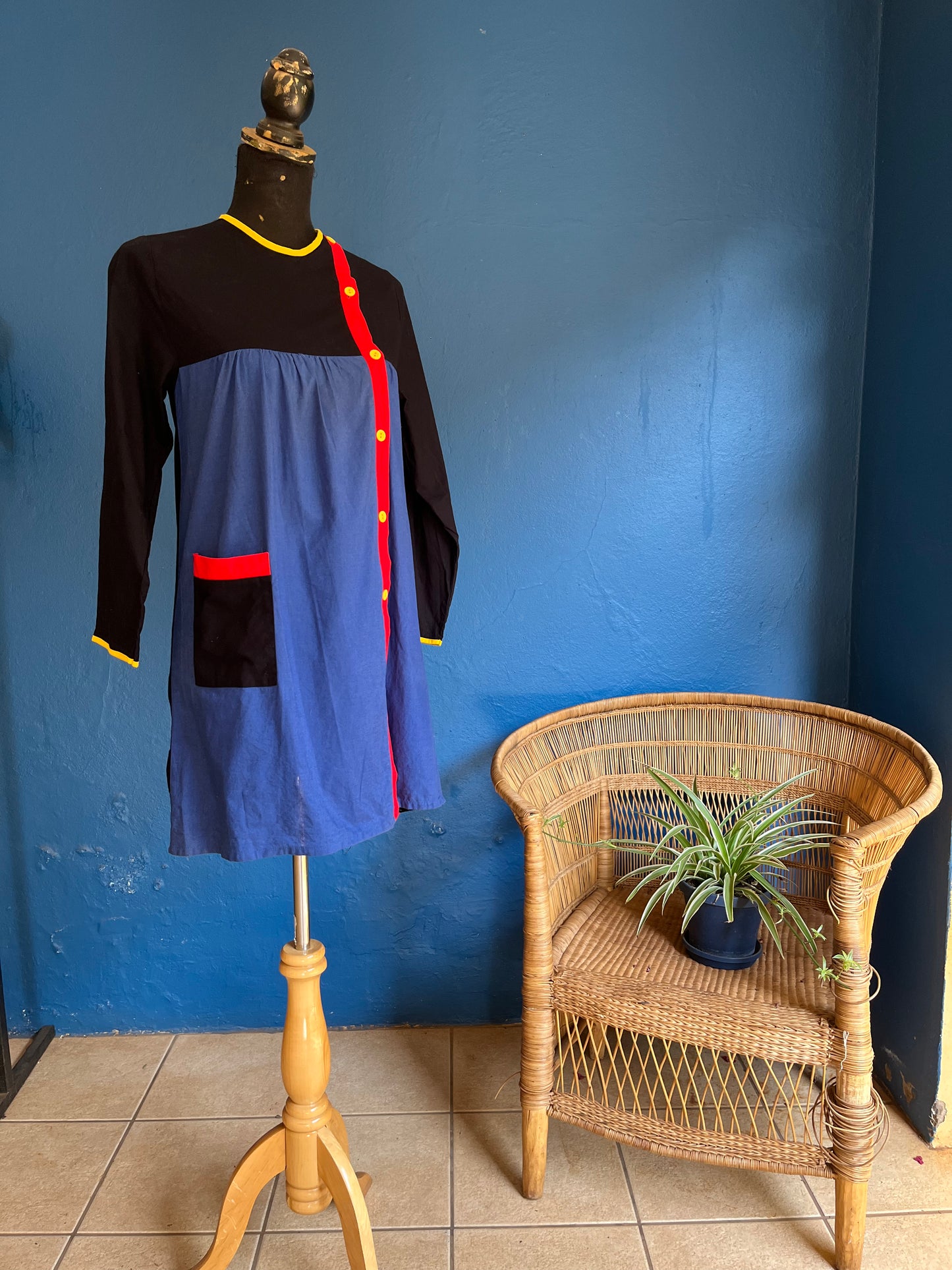 Colour Block Shirt Dress