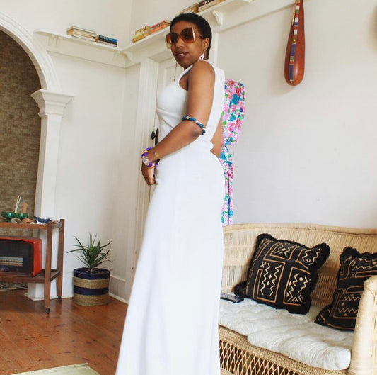 Silver Floor Length Dress