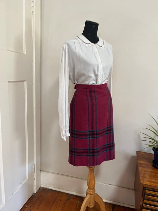 Scotch Wool Pencil Skirt