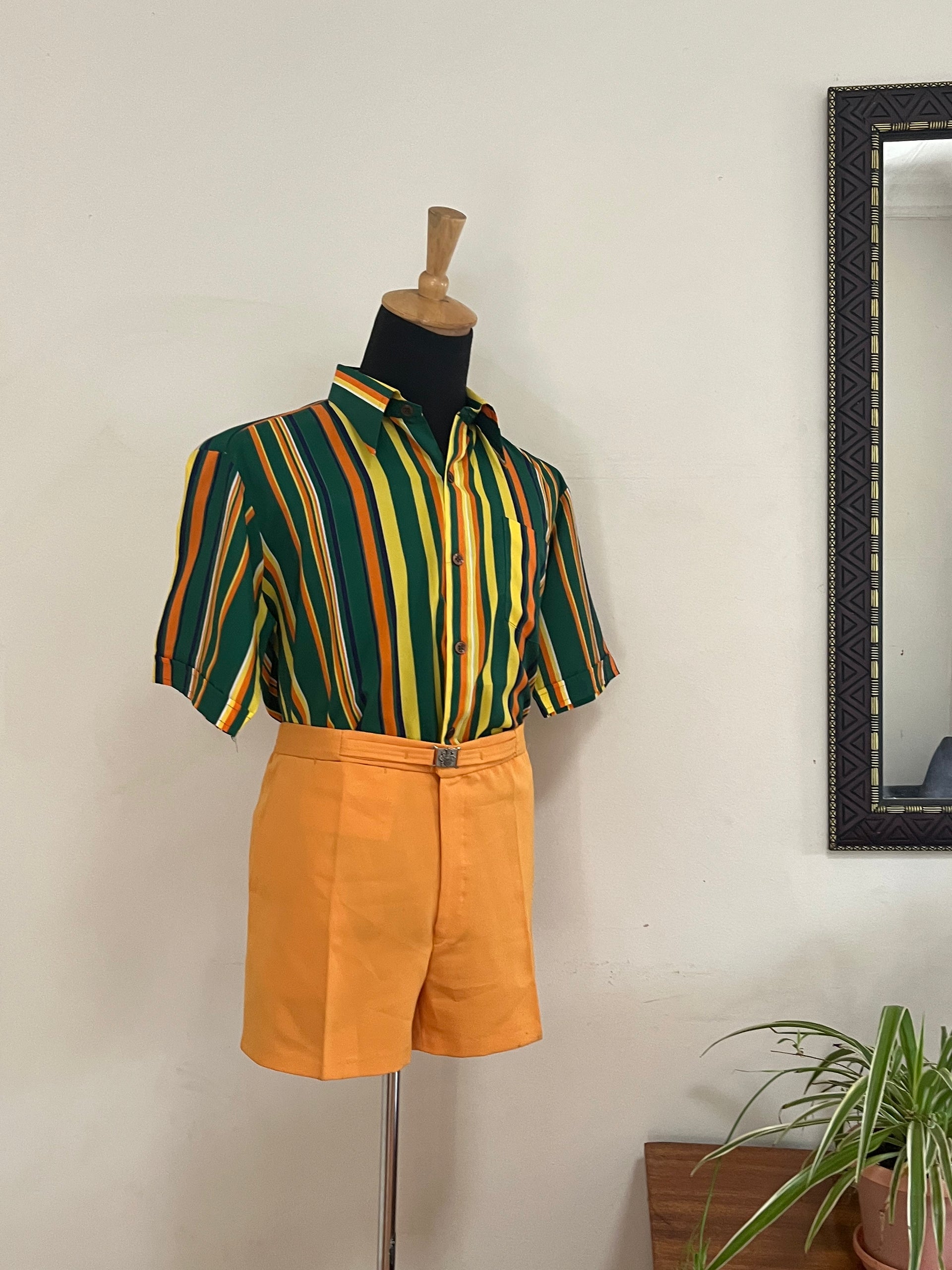 70s GRANELLA vintage rayon shrit からし 70s Summer Vintage Shirt – Ivintage Yakho