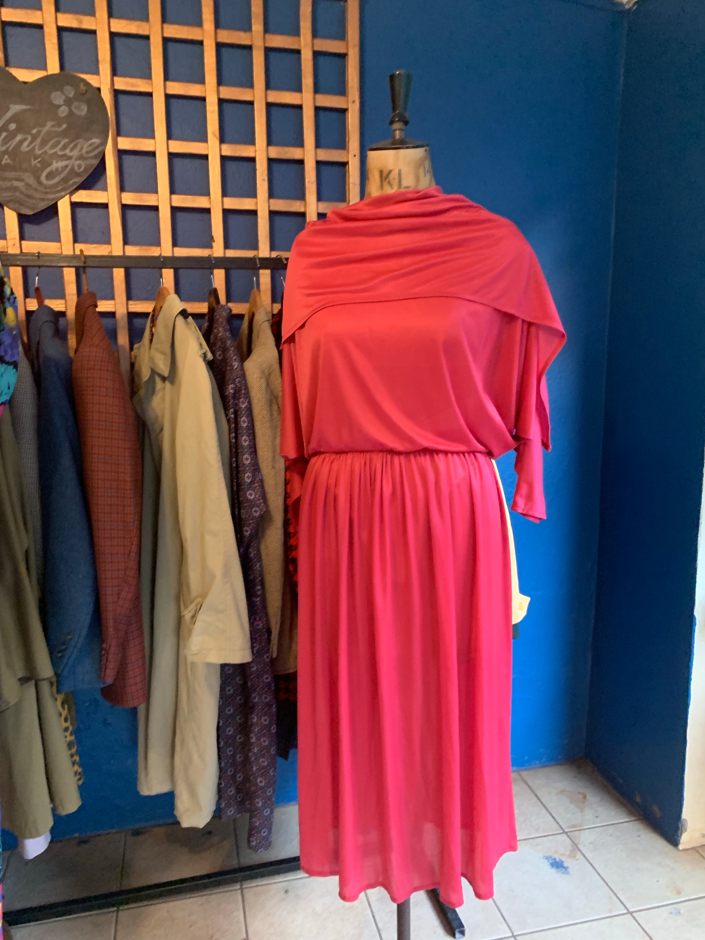 Cerise Pink Vintage Dress