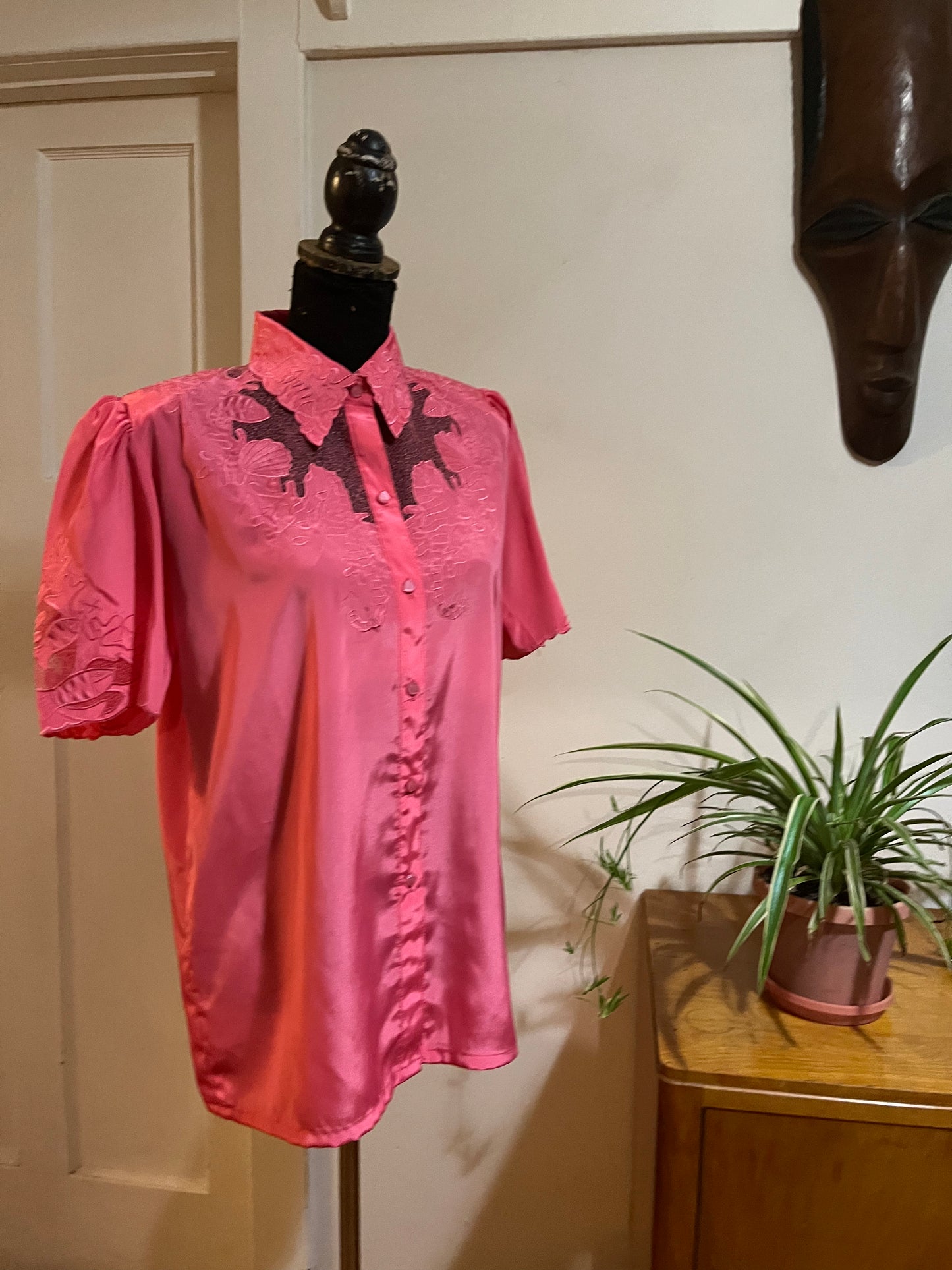 Embroidery Pink Shirt